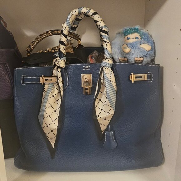 Hermes Handbags - Hermes Birkin 40 Blue Palladium hardware